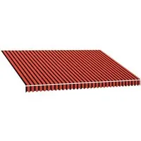 vidaXL Markisenbespannung Canvas Orange & Braun 450x300 cm von vidaXL
