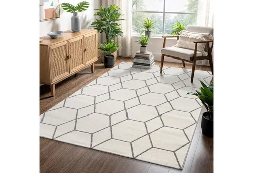 Sanat Teppich Trellis, rechteckig, Höhe: 10 mm, Kurzflor, skandi, boho, auch als Läufer und in rund