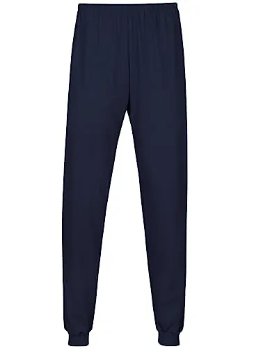 Trigema Schlafanzughose Bündchen - Schlafanzughosen für Herren, klassische unisex 1/1 lange Hose aus DELUXE-Single-Jersey mit elastischen Bündchen für optimalen Tragekomfort.