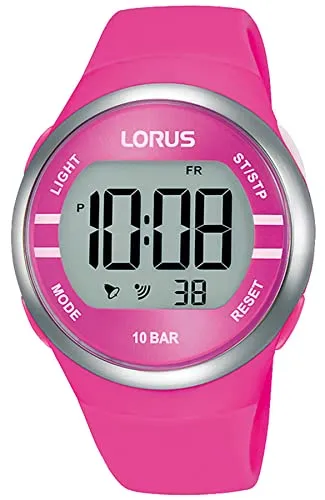 Lorus Damen Digital Quarz Uhr R2343NX9 - Armbanduhren für Damen mit präzisem Chronograph, Alarmfunktion und wasserdicht bis 10 BAR für vielseitige Nutzung im Alltag.