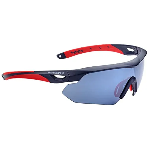 Swiss Eye Nighthawk Sports Sportbrille, Dark Blue matt-warm red