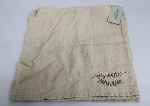 LOBERON Serviette 4er Set Camon beige - Hochwertiges 4er Set aus 100% Leinen in elegantem Beige, perfekt für festliche Anlässe oder den Alltag. Waschbar bei 30°, ca. 40x40 cm, verleiht jedem Tisch eine stilvolle Note.