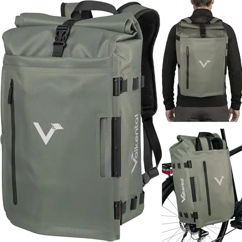 Valkental TrailX 2in1 Fahrradtasche & Rucksack 28L in grün von Valkental