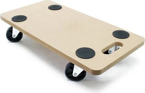 Wiltec Transportroller 250 kg 580x290 mm, viereckig, MDF Möbelroller, Rollbrett mit 4 Lenkrollen, Möbelhund als Umzugshilfe
