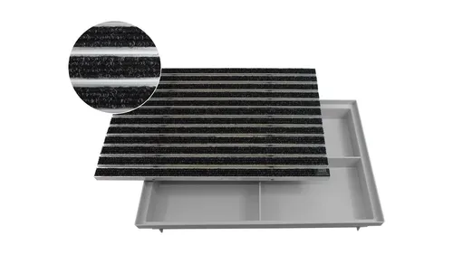 EMCO 60x40cm Eingangsmatte Rips anthrazit 22mm - Robuste Fußmatte für Innen und Außen, rutschsicher und pflegeleicht. Ideal für Flur, Diele und Terrasse. Maße: 40 x 60 cm, Farbe: Anthrazit, Material: Rips.