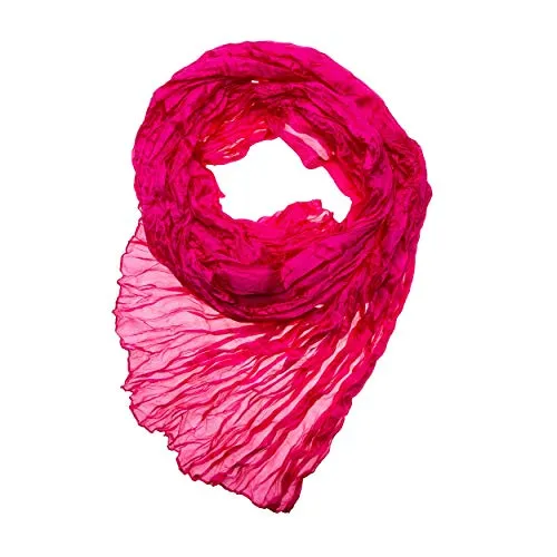 Knitterschal Halstuch XXL in Pink aus Seide - Schals & Tücher - Luxuriöser XXL Schal (180x90cm) aus hochwertiger Seide, ideal für alle Jahreszeiten und vielseitig tragbar.