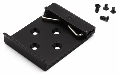 KKSB DIN-Schienenclip für 35mm Hutschiene, beschichtetes Aluminium, schwarz