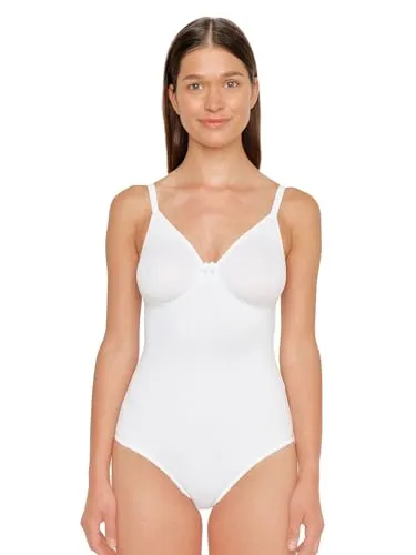 Susa Body ohne Bügel Topsy 90C - Weiß - Figurbetonter Body aus Mikrofaser, ideal für den täglichen Komfort. Mit vorgeformten Cups und klassischem Design – perfekt für Sport und Freizeit.