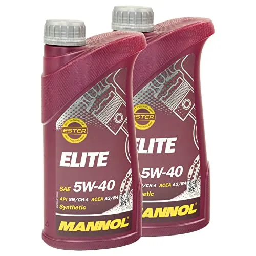 Motoröl Motor Öl MANNOL ELITE 5W40 API SN/CH-4 2 X 1 Liter