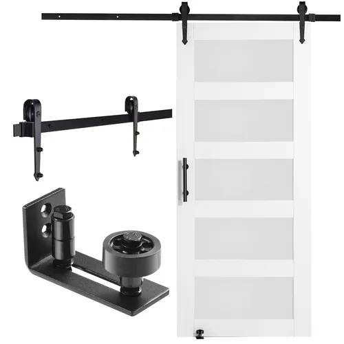 Produktbild Scheunentor Hardware-Kit 914x2133mm – Elegantes Holz-Glas Design