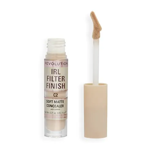 Makeup Revolution, IRL Filter Finish Concealer, Mittlere bis volle Deckkraft, C2, 6g