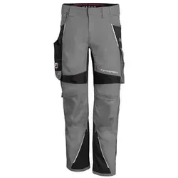 QUALITEX HIGH QUALITY WORKWEAR Bundhose IRON - grau/schwarz - Herren - Funktionale Bundhose mit 19 Taschen für Handwerker. Robustes Material sorgt für Langlebigkeit und Komfort bei jeder Tätigkeit. Ideal für vielseitige Einsatzbereiche und professionelle Nutzung.