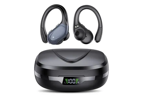OKWISH Wireless Kopfhörer Headset Ohrhörer Earbuds HiFi Stereo Bluetooth-Kopfhörer (Lärmreduzierung, Bluetooth 5.3, Touch Wasserdicht Ladeetui mit LED Anzeige Kabellos Geräuschisolierung)