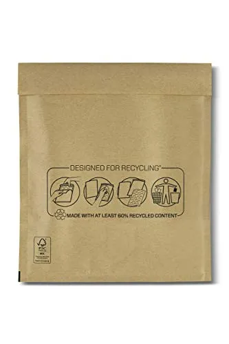 Bankers Box Luftpolsterumschläge Polsterumschlag Versandtaschen Umschläge für zerbrechliche Gegenstände, umweltfreundlich, Selbstklebeverschluss, 22x26 cm (10er-Pack)