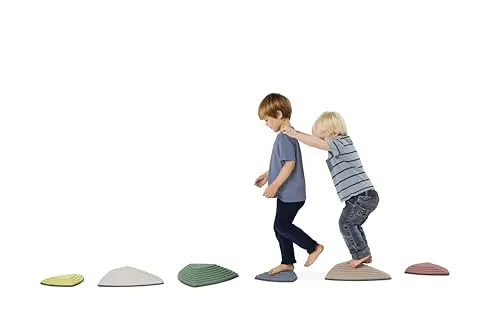 GONGE 2820 River Stones Nordic, Large - Ästhetische Trittsteine für Kinder, fördern motorische Fähigkeiten und Selbstvertrauen durch spielerisches Training