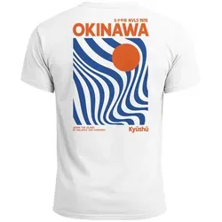 Neverless Print-Shirt Backprint T-Shirt Herren Okinawa Japan Grafikshirt Retro Stil mit Print weiß XL