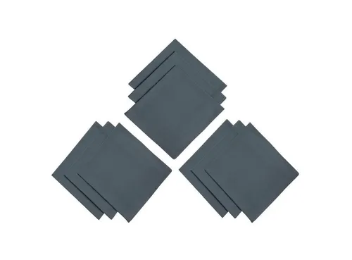 Engelland Stoffserviette Mundtuch 45x45 cm, 9er Set, grau - Hochwertige 100% Baumwollservietten im praktischen 9er Set. Strapazierfähig und maschinenwaschbar, ideal für jeden Anlass.