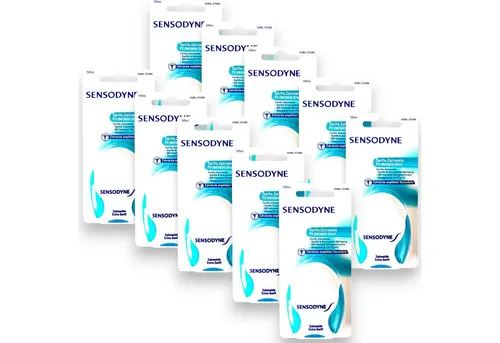 Sensodyne Zahnseide extra sanft - 10x 50m für optimale Zahnzwischenraumreinigung - Praktisches 10er-Set für die tägliche Zahnzwischenraumpflege. Mit Fluoridbeschichtung und Minzgeschmack sorgt sie für ein frisches Mundgefühl und eine gründliche Reinigung.