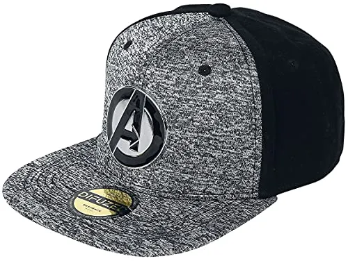 Bioworld Difuzed Marvel - Metal Avengers Logo Snapback Grau und Schwarz