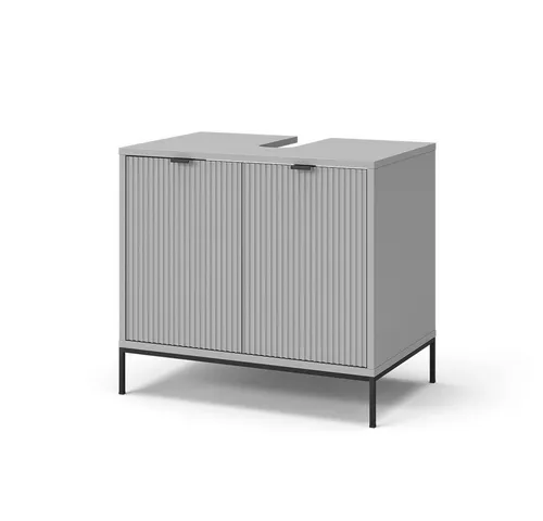 Vicco Waschbeckenunterschrank Eliza, Grau, 70 x 63 cm - Unterschrank fürs Bad mit 2 Türen und Schublade, elegantes Design in Grau, ideal für effektiven Stauraum und modernes Badezimmerambiente.