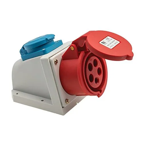 CEE Kombi Steckdose Wandsteckdose Schuko 16A 230V 400V 5 polig IP44