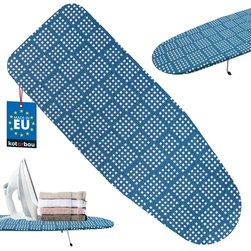 KOTARBAU® Bügelbrett Tisch Tischbügelbrett Klein Reisebügelbrett 75 x 27 cm Kleines Bügelbrett Schutzhülle Blau mit Punkten