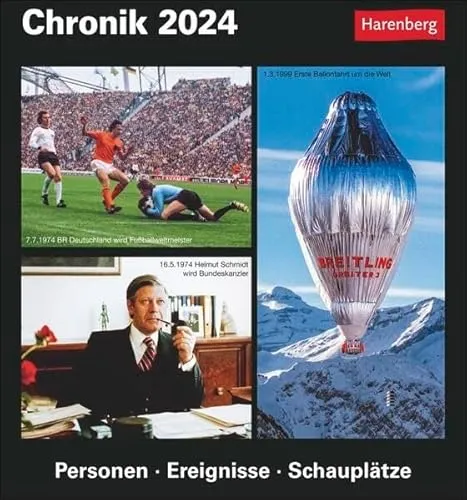 Chronik Tagesabreißkalender 2024. Was geschah wann? Kalender zum Abreißen mit wichtigen historischen Ereignissen. Tageskalender mit Quiz für ...