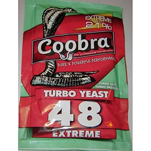 Turbohefe - Coobra Turbo Yeast 48h - 135g | Destillieren Hefe | Hefe für Maische | Hefe für die Gärung | Wodka-Hefe