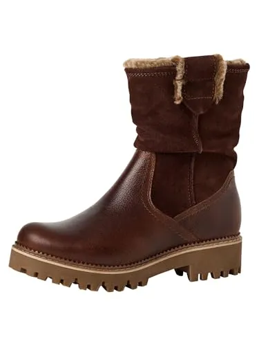 Tamaris Thermo Insole Winterstiefelette Primaloft in Braun/Schwarz, Größe 40 EU