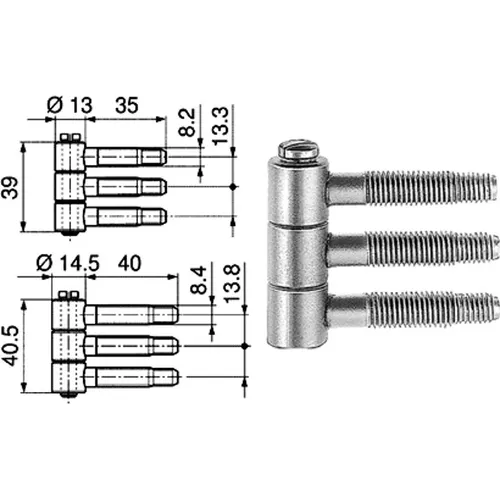 Steckband für Fenster, Grösse 14 verzinkt