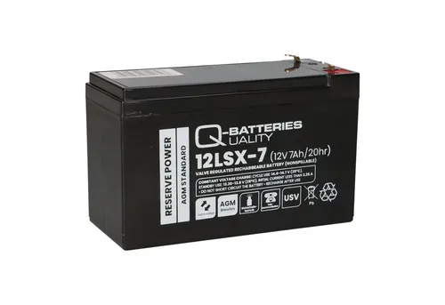 Q-Batteries Q-Batteries 12LSX-7 12V 7Ah Blei-Vlies-Akku AGM 10 Jahre Bleiakkus