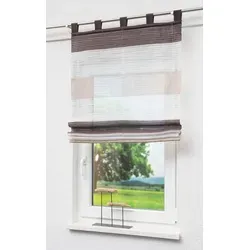 Lysel Raffrollo Evora 100x130 cm - Braunbeige - Hochwertiges Raffrollo aus 100% Polyester, waschbar bei 30°C, ideal für stilvolle Fensterdekoration in jedem Raum.