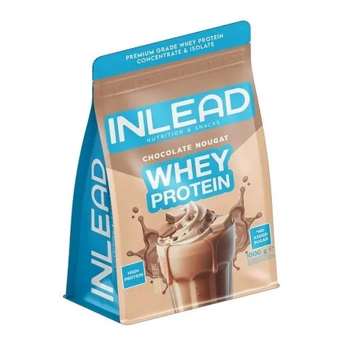 Inlead Whey Protein 1000g Vanille-Eiscreme - Proteinpulver für Fitness und Bodybuilding, glutenfrei und proteinreich. Ideal nach dem Training für optimale Unterstützung der Fitnessziele. 33 Portionen mit köstlichem Vanillegeschmack.