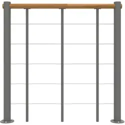 Minka Brüstungsgeländer Eiche Grau mit Untergurten