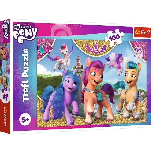 Trefl, Puzzle, Regenbogen Freundschaft, My Little Pony, 100 Teile, für Kinder ab 5 Jahren