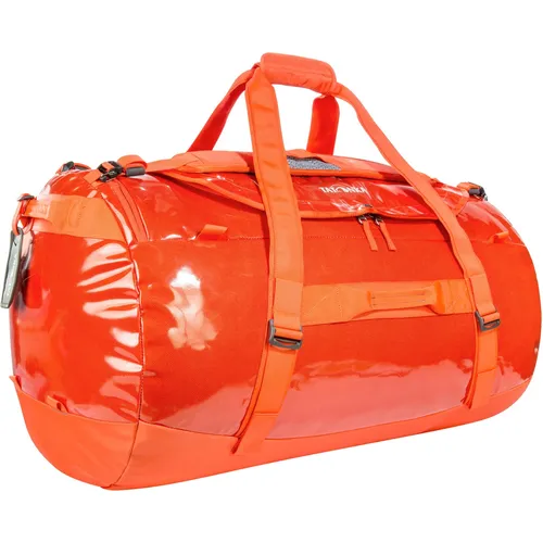 Tatonka Barrel 110 - Reisetasche red orange - Große, robuste Reisetasche mit 110 Litern Volumen, abnehmbaren Rucksack-Schultergurten und gepolstertem Boden für optimalen Schutz. Ideal für längere Reisen und vielseitig einsetzbar.