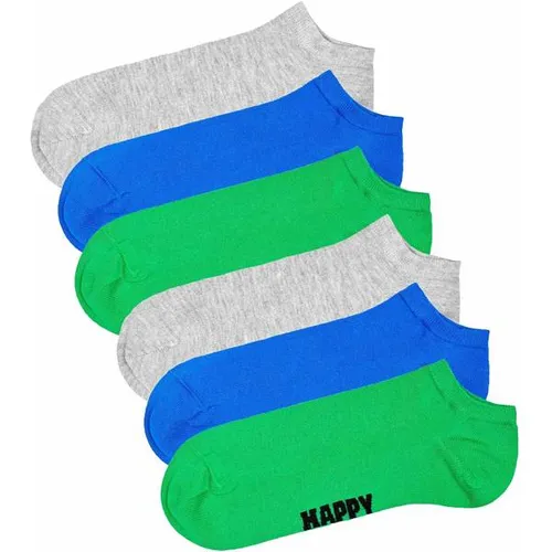HAPPY SOCKS Happy Socks Unisex Sneaker-Socken, 6er Pack - Solid Socks Low, Baumwollmischung, einfarbig