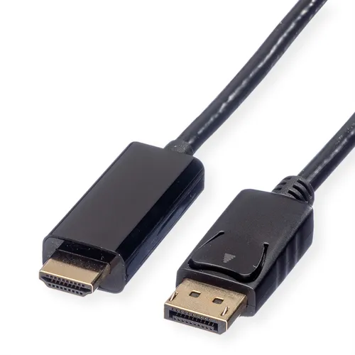 DisplayPort Kabel DP - UHDTV, Stecker/Stecker, schwarz, 1 m, 3840 x 2160 @60Hz