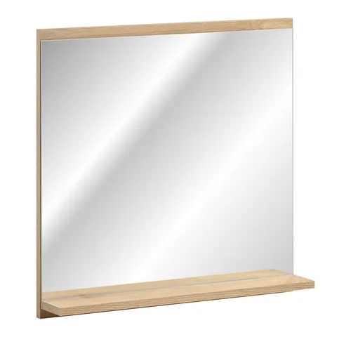 Lomadox Badspiegel MIRROR-56, 60 cm breit in Eiche braun - Eleganter Badspiegel mit einer Breite von 60 cm, ideal für moderne Badezimmer. Die selbstmontierbare Wandhängung sorgt für einfachen Einsatz und stilvolle Akzente.