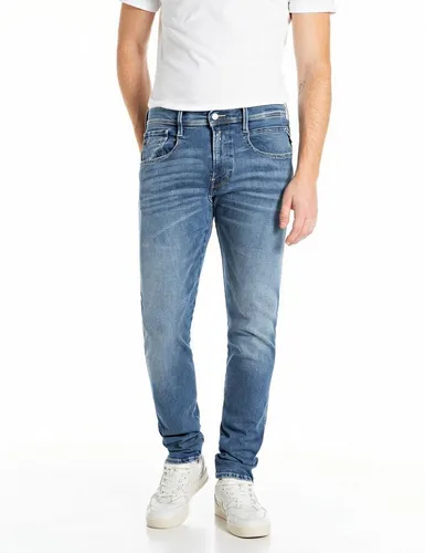 Replay Slim-fit-Jeans Anbass blau 32 - Moderne Slim-fit-Jeans in medium blue, ideal für den lässigen Alltag. Bequem dank pflegeleichter Baumwollmischung und optimalem Sitz. Perfekt kombinierbar für jeden Anlass.