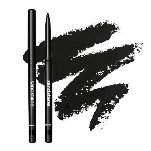 Sandstone Scandinavia Hypoallergener Augenstift (Schwarz) | Wasserfest, Vegan und Tierversuchsfrei | Eyeliner für empfindliche Augen