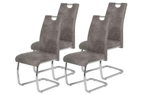 HELA Freischwinger FLORA Set (4 St.), vintage grau in grau von Hela Tische