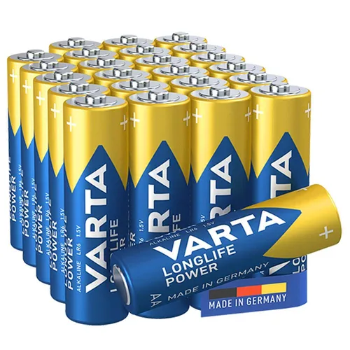 Varta LONGLIFE Power AA Mignon Batterien 24 Stück - Zuverlässige Varta LONGLIFE Power AA Mignon Batterien, ideal für den täglichen Einsatz in Geräten mit hohem Energiebedarf. Lange Laufzeit und hohe Leistung garantiert.