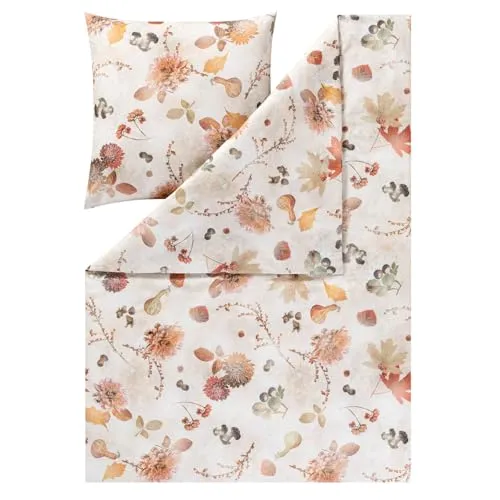 Estella Flanell Bettwäsche Autumn Foliage 4470-325 in braun von ESTELLA