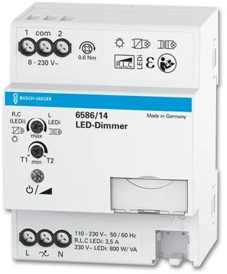 Busch-Jaeger 6586/14 LED-Dimmer - Smart Home Dimmer für Retrofit-LED-Leuchtmittel, mit vielseitigen Funktionen wie Lichtwertspeicherung und Mischlastbetrieb für individuelle Beleuchtungslösungen.