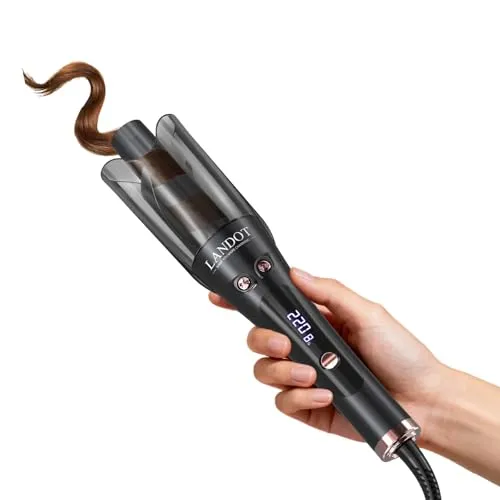 LANDOT Automatischer Lockenstab 25mm – 8 Temperatureinstellungen für perfekte Locken