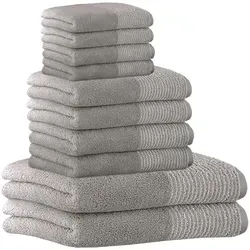 CAWÖ Handtuch Set, 10-tlg. in grau von CAWÖ
