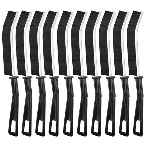 Newpop 10x Fugenbürste Bürste, Reinigungsbürste Fugen, Scheuerbürste, Spaltreinigungsbürste, Fugenreinigungsbürste, Hartborsten Eckenreinigungsbürste, für Fliesenböden/Tastatur/Gleitschiene