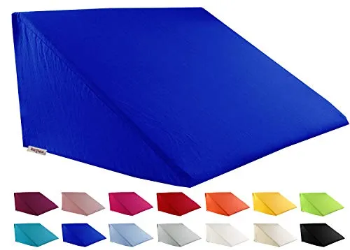 beties - Basic -, Big Comfy Keilkissen Bezug ca. 62x49x30 cm, Kissenhülle 100% Baumwolle in vielen fröhlichen Uni-Farben (royal) blau