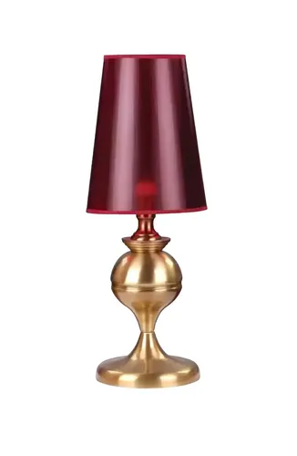 Klassische Nachttischlampe in Rot – Modern und Stilvoll - Moderne Tischlampe für Schlafzimmer und Wohnzimmer, 50 cm breit und 80 cm hoch. Robustes Metallmaterial und 2 Jahre Herstellergarantie bieten eine zuverlässige Beleuchtung.